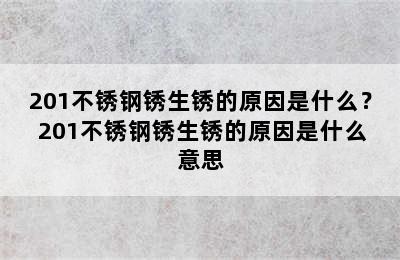 201不锈钢锈生锈的原因是什么？ 201不锈钢锈生锈的原因是什么意思